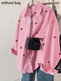 Elegant Special Edition Women'S Printed Shirt - Long Sleeve Button-Up, Classic Collar, Suitable for Office, Commute, Or Formal Events, Office Wear, Exquisite Casual - Mixed colors