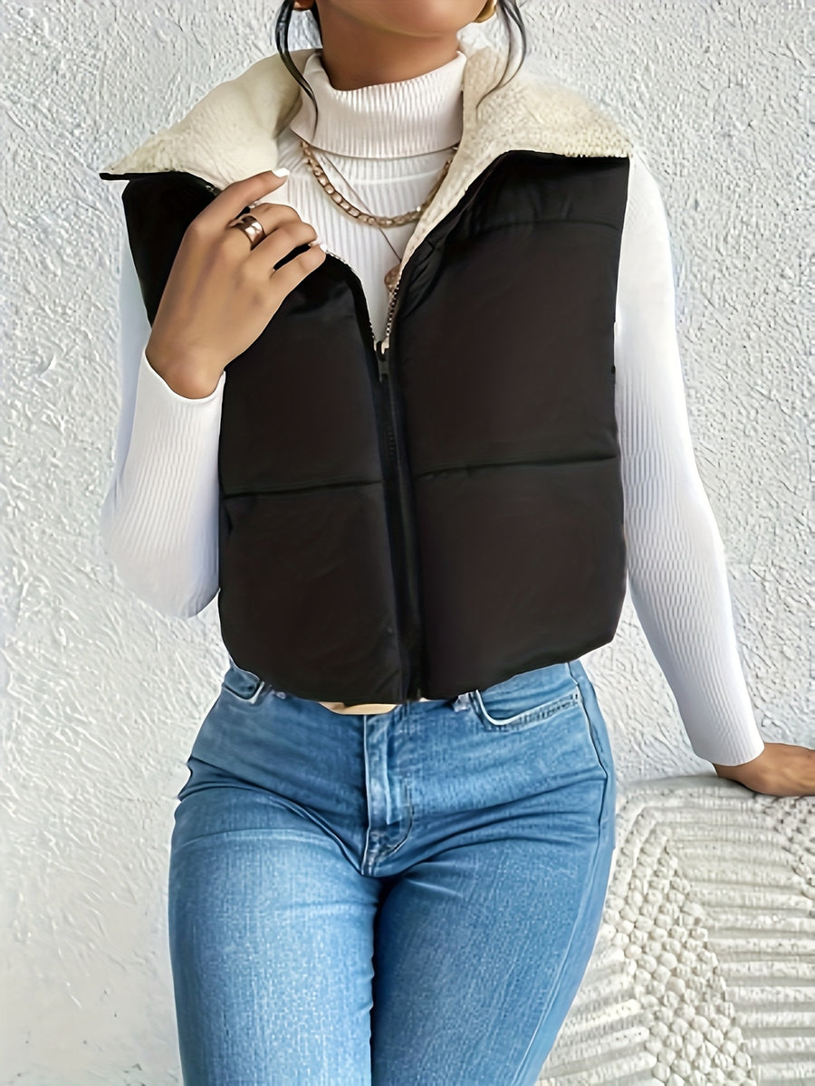 Fashionable Trendy Women'S Vest - Black