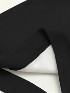 Men's Half-Zip Stand Collar Gradient Print Sweatshirt, Single Pc, Spring/Autumn Casual Pullover Top, Loose Drop-Shoulder Fit, Ribbed Cuffs and Hem, Comfortable Skin-Friendly Fabric, Trendy Gradient Color Pattern, American Casual Style, Plus Sizes - Top White And Bottom Black