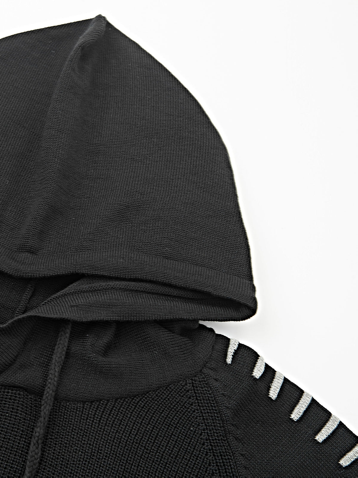 Men'S Solid Color Casual Sweater for Autumn And Winter, Knitwear for Outdoor Sports, Hoodie As a Gift with Ribbed Cuffs Design - Black
