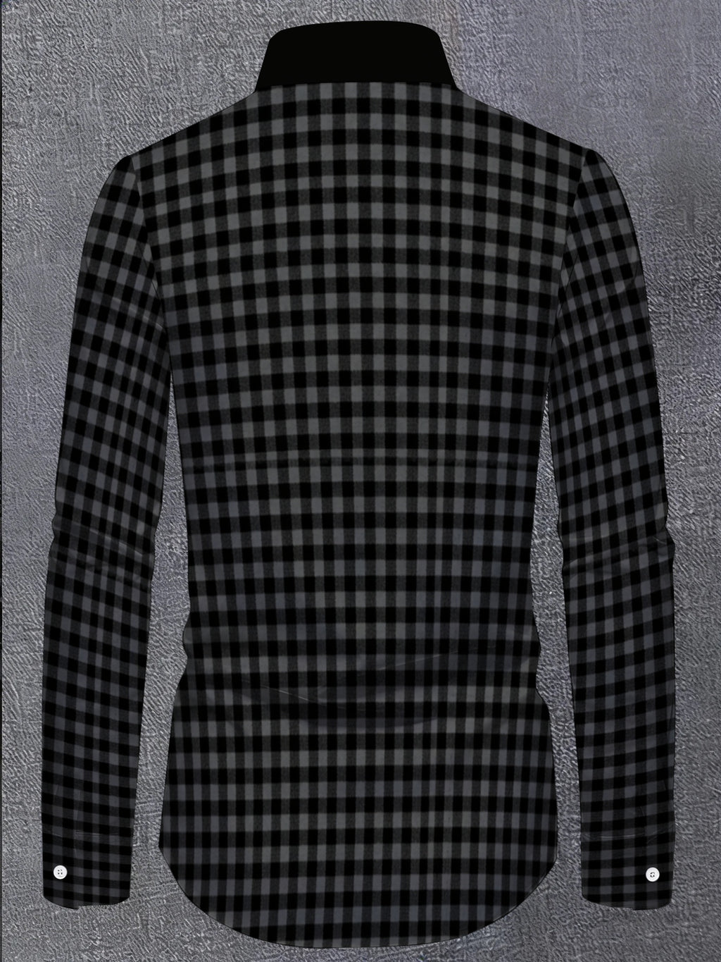 Men's Plaid Long-Sleeve Shirt, Casual Business Dress Shirt, Black Checkered Slim Fit, Spring/Autumn Fashion Men's Top - Mixed colors