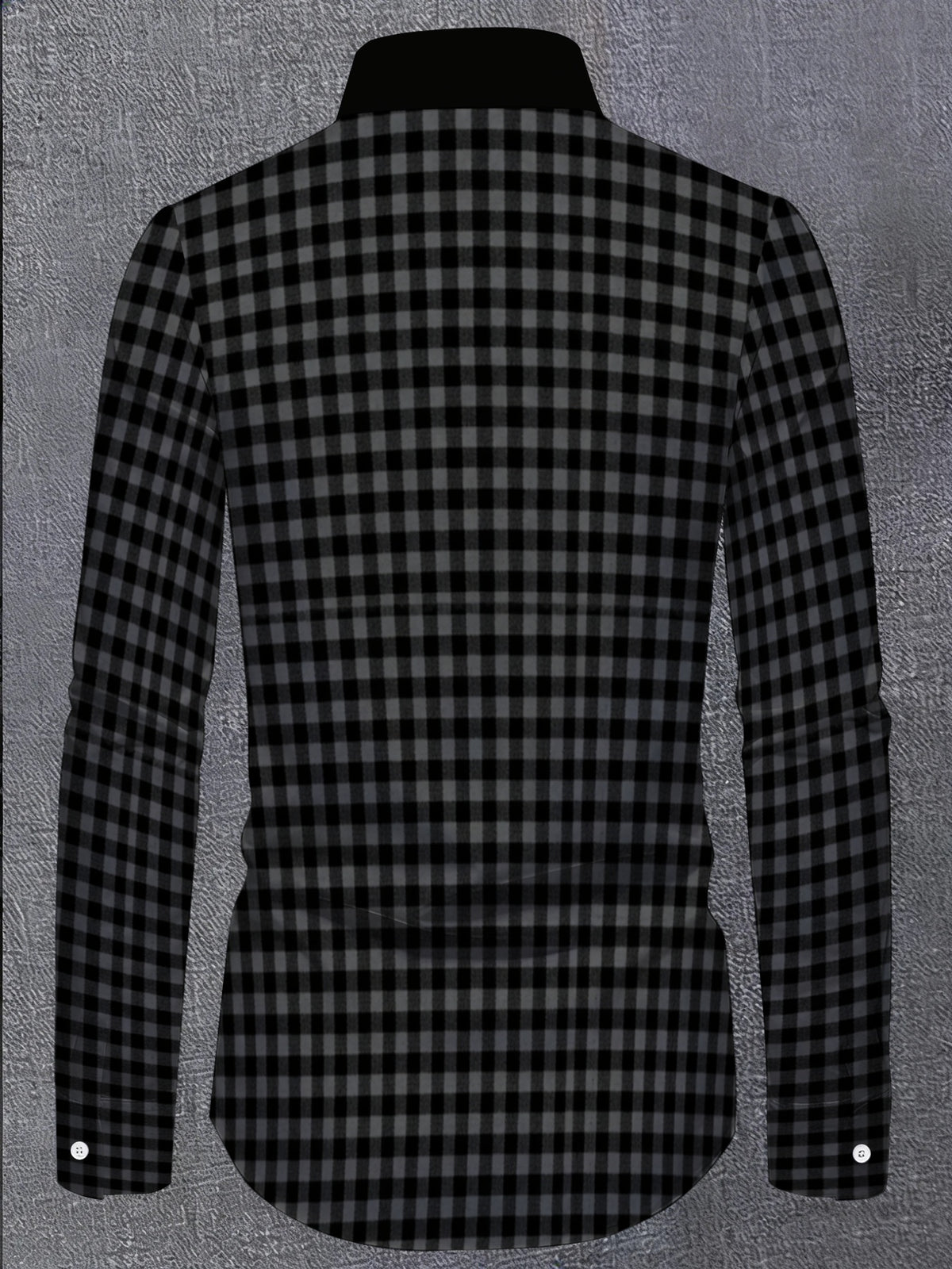 Men's Plaid Long-Sleeve Shirt, Casual Business Dress Shirt, Black Checkered Slim Fit, Spring/Autumn Fashion Men's Top - Mixed colors