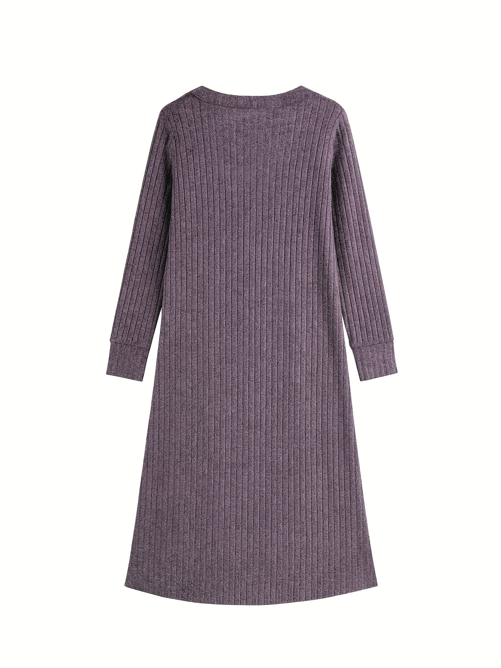 Plus Size - Plus Size - Women'S Fashion Plus Size Spring/Autumn New Versatile Long Outerwear - Purple