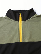 Men's Color-Block Hoodie, Casual Loose-Fit New Spring/Autumn Sweatshirt, Men's Sporty Outdoor Top Jacket - Green