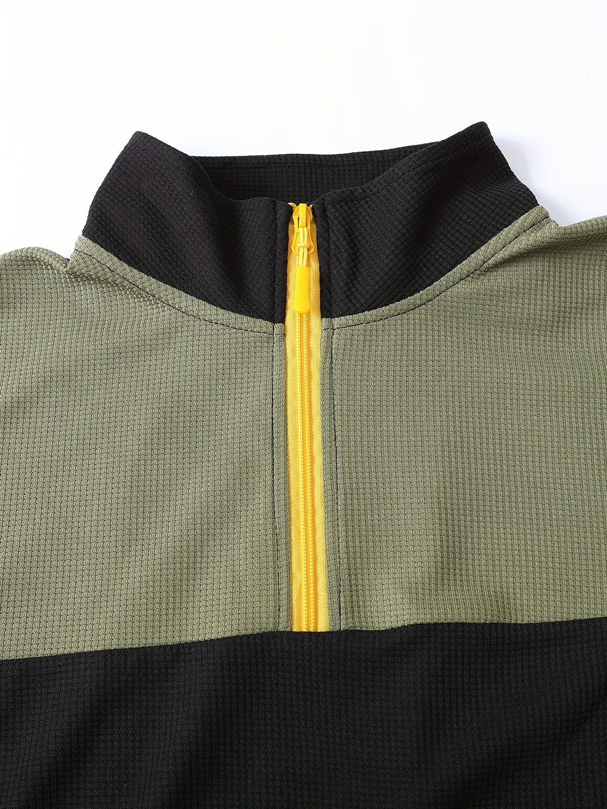 Men's Color-Block Hoodie, Casual Loose-Fit New Spring/Autumn Sweatshirt, Men's Sporty Outdoor Top Jacket - Green