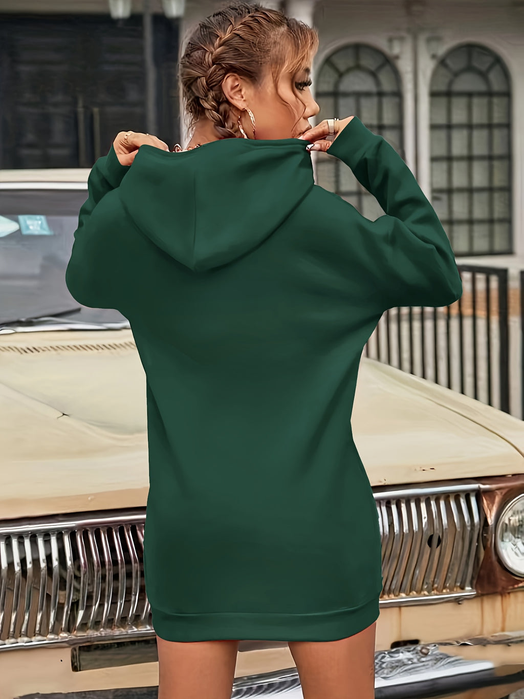 Women's Fashion Hat Shirt - Dark Green