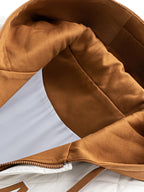 2025 New Men's Winter Warm Jacket with Letter Embroidery, Thickened Warm Casual Hooded 2-in-1 Look Padded Coat, Camping Christmas New Arrival - Khaki