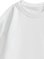 Men's Crew Neck Sweatshirt, Abstract Geometric Color Block Print Pullover Top, Youth Loose Casual Versatile LongSleeve Base Shirt - White