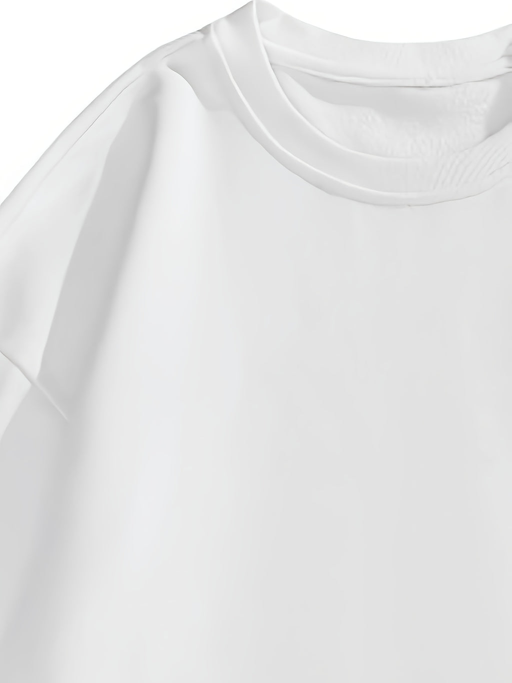 Men'S Crew Neck Sweatshirt, Spring Autumn Letter Print Pullover Top, Youth Loose Casual Versatile Long Sleeve Base Shirt - White