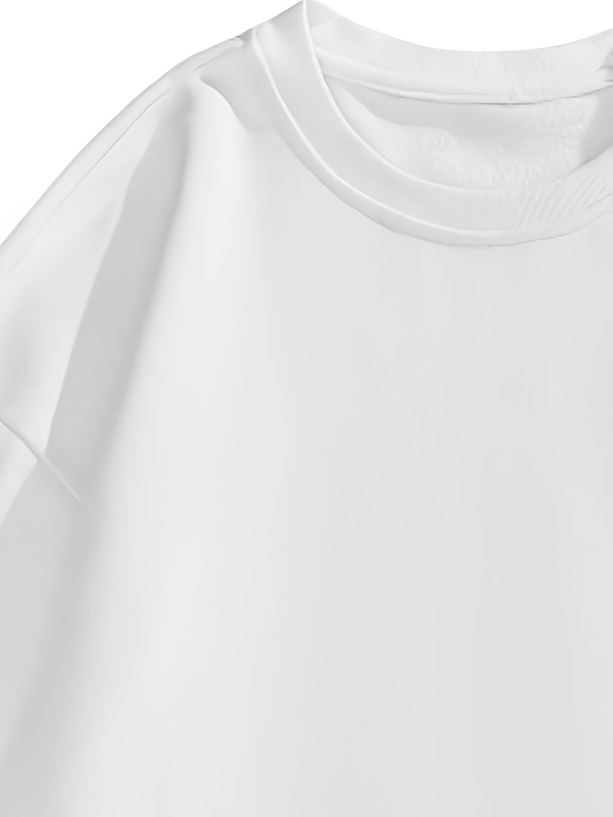 Men'S Crew Neck Sweatshirt, Spring Autumn Letter Print Pullover Top, Youth Loose Casual Versatile Long Sleeve Base Shirt - White