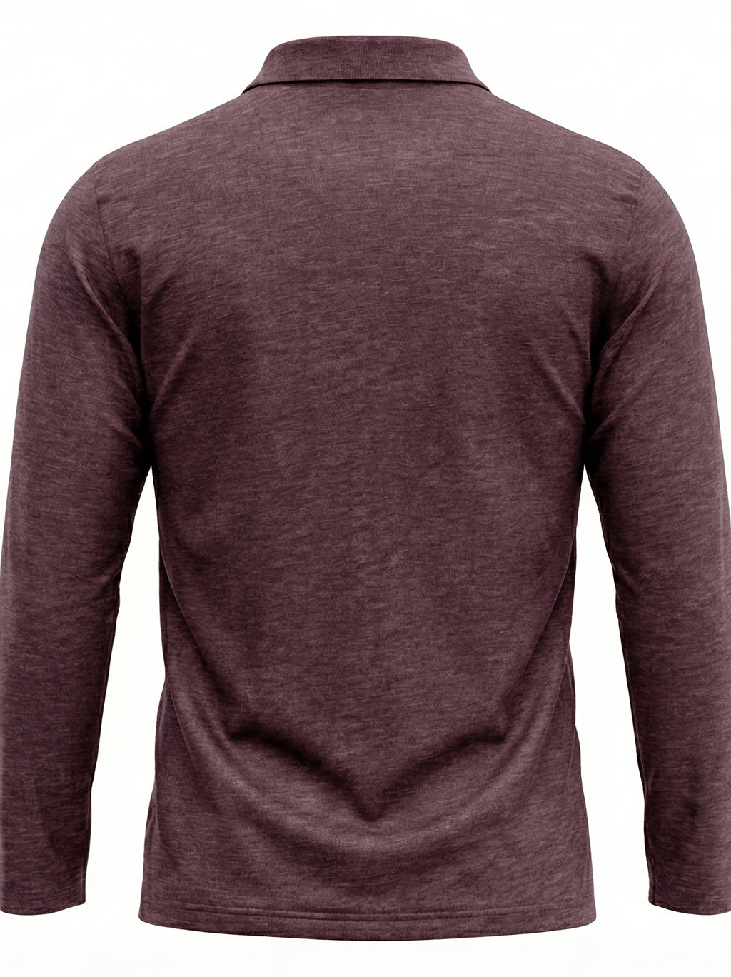 Spring/Autumn Men's Long-Sleeve T-Shirt, Men's Business Shirt, Open-Collar Lapel Color-Block Men's T-Shirt, Casual Party Wear, Suitable for Various Styling Combinations, Travel, Golf, Daily Wear, Suburban Outings, Family Trips, Parent-Teacher - Fuchsia
