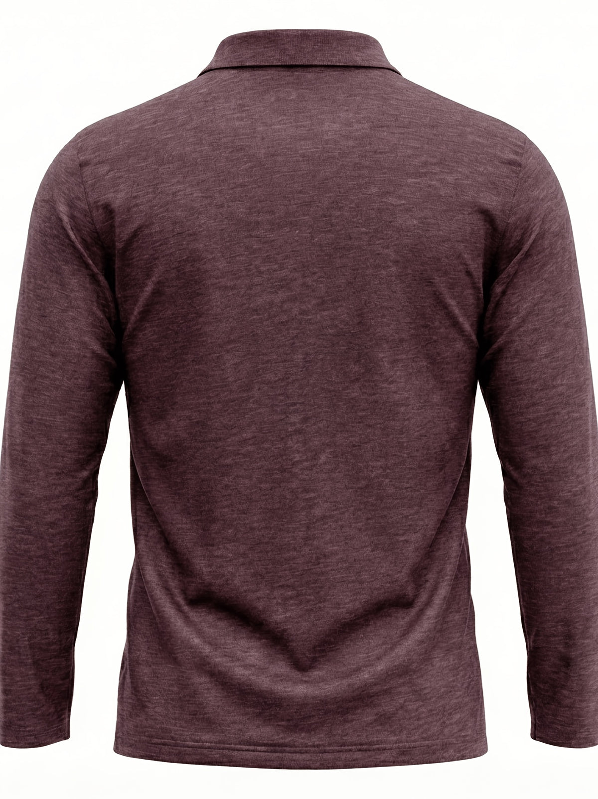 Spring/Autumn Men's Long-Sleeve T-Shirt, Men's Business Shirt, Open-Collar Lapel Color-Block Men's T-Shirt, Casual Party Wear, Suitable for Various Styling Combinations, Travel, Golf, Daily Wear, Suburban Outings, Family Trips, Parent-Teacher - Fuchsia