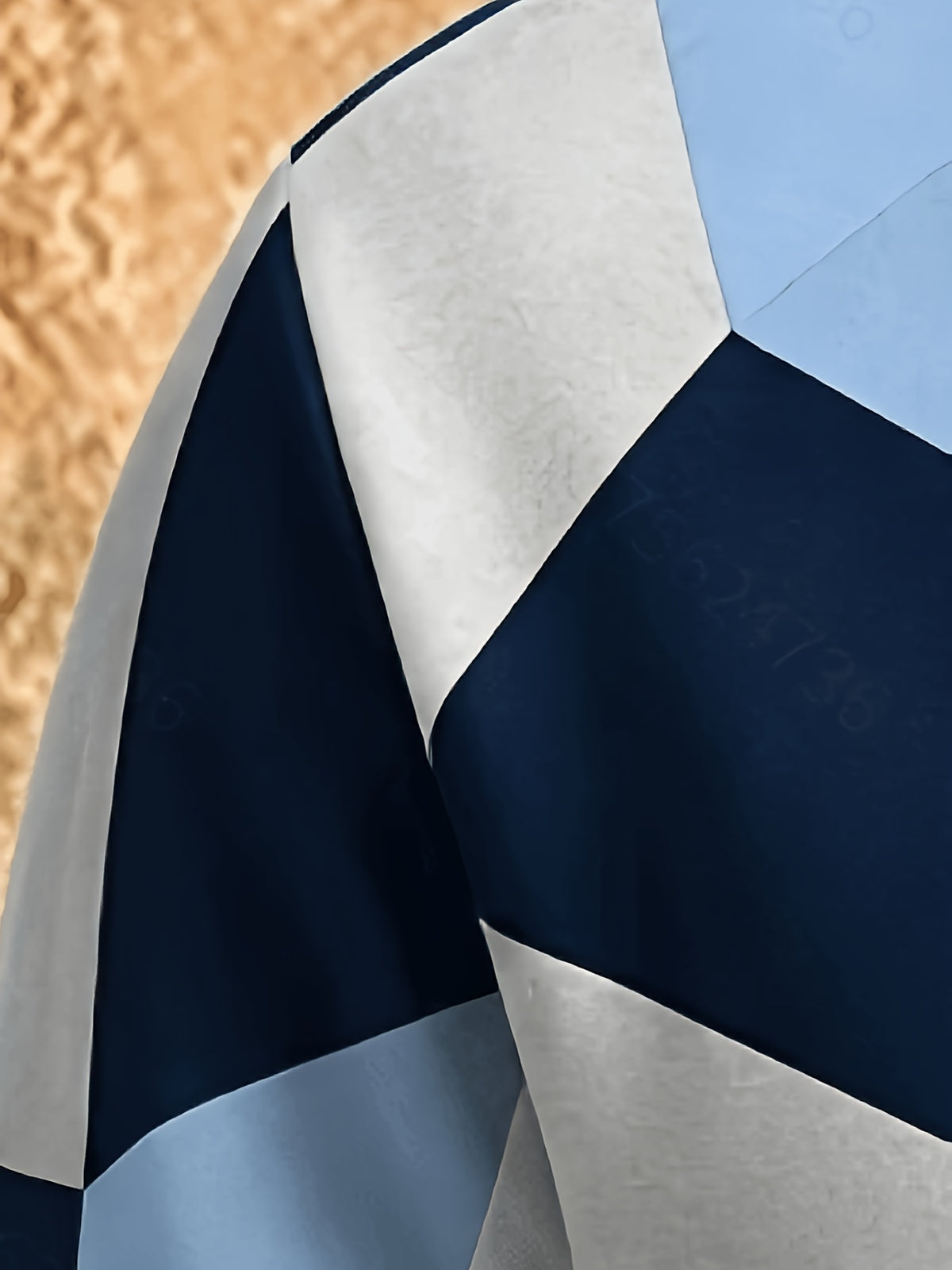 [Print Design - Not Textured] Men'S Retro Geometric Color-Block Digital Print Half-Zip Stand Collar Sweatshirt, Spring/Autumn Loose Casual Top, Daily Commute Outdoor Wear - Mixed Color 4