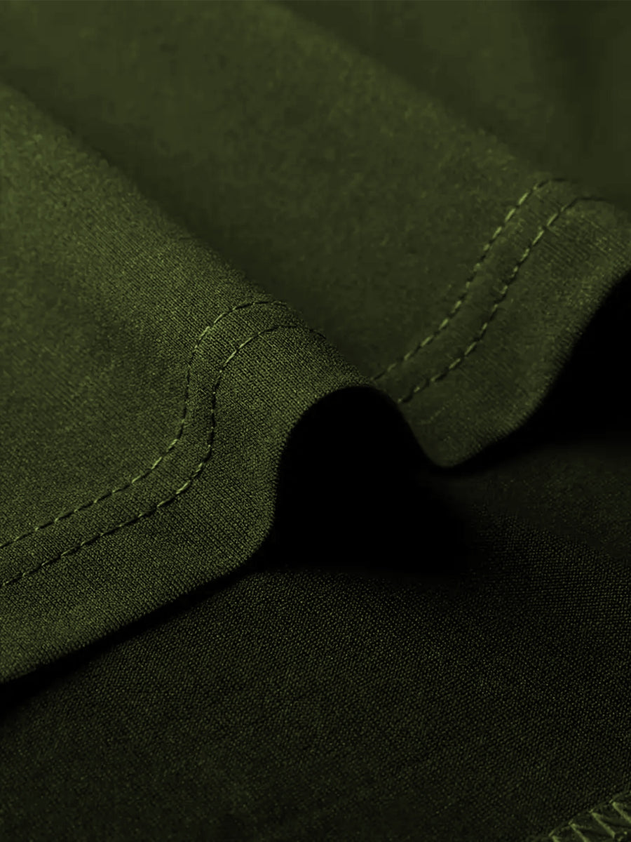Men'S Casual Versatile Hooded Short-Sleeved T-Shirt, Lion Claw Mark Double-Sided Pattern, English Print - fern green