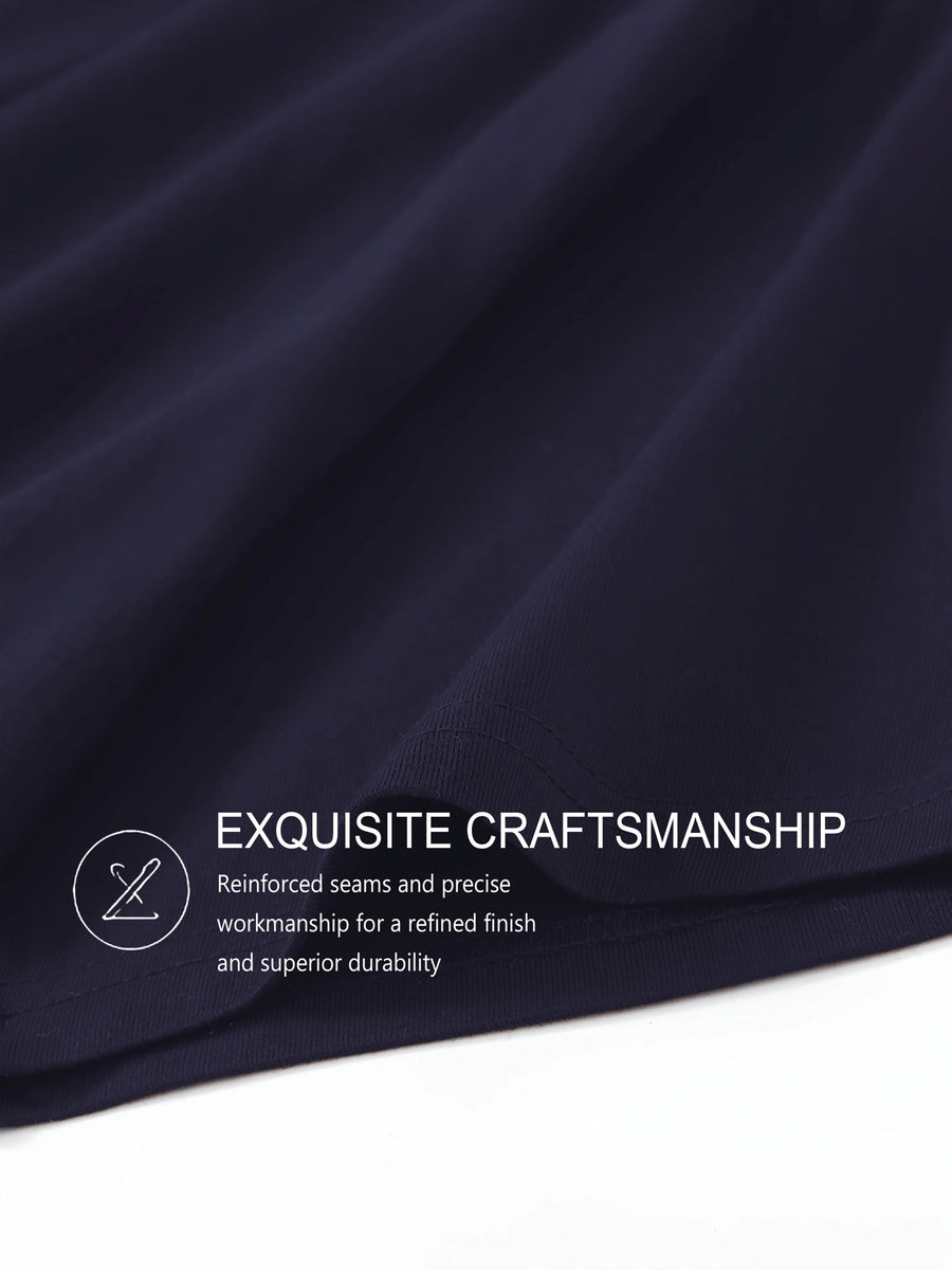 2026 Premium Pure Letter Print Short Sleeve T-Shirt for Men, Summer Loose Fit Versatile Stylish Top - Navy Color