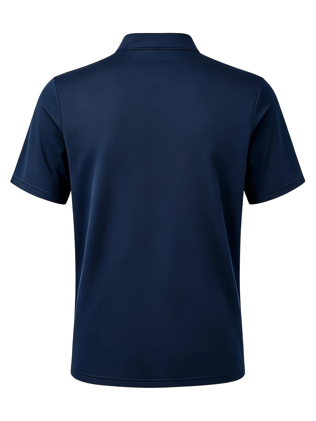 Men'S New Summer Fashion Polo Casual Breathable Comfortable Business T-Shirt Polo Shirt Stand-Up Collar Polo Shirt - Navy Color
