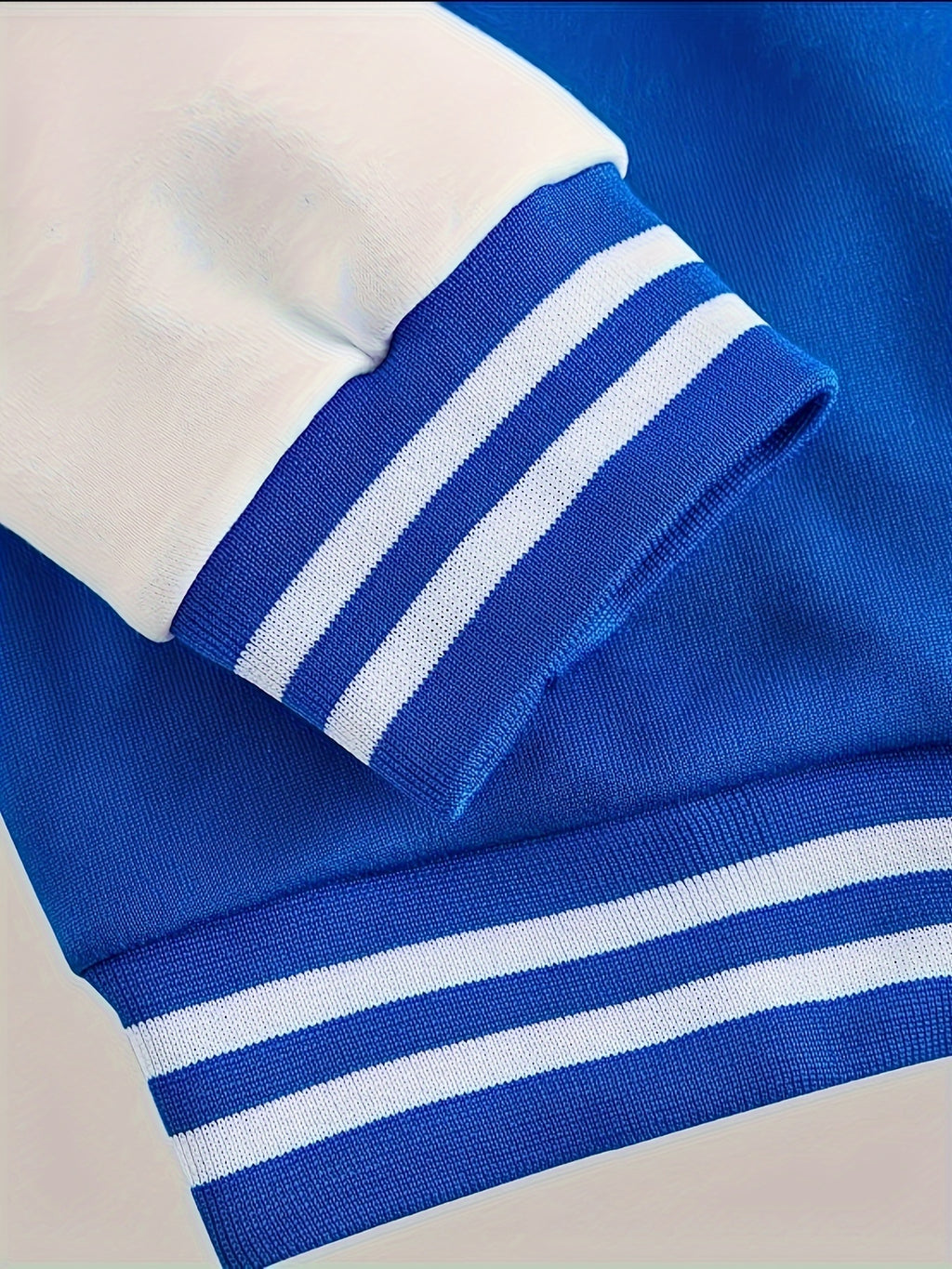 Classic Campus Style Men'S Casual Campus Fashion Youthful Bright Fashion Zipper Pocket Baseball Jacket - Royal Blue