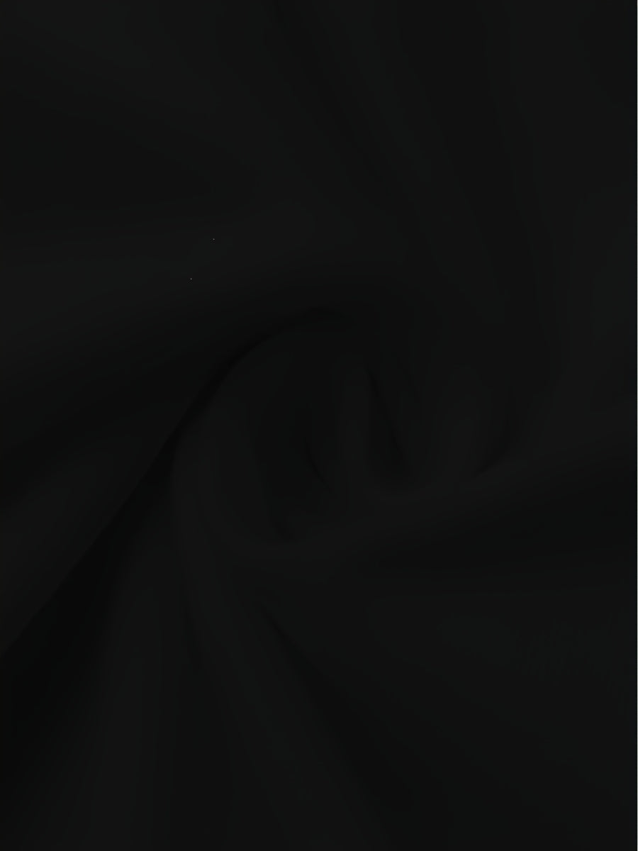 Fashionable and trendy Instagram-style minimalist creative solid color Men's short-sleeve turtleneck for sports, fitness, running, training, and casual wear - Black Short High Bull Head