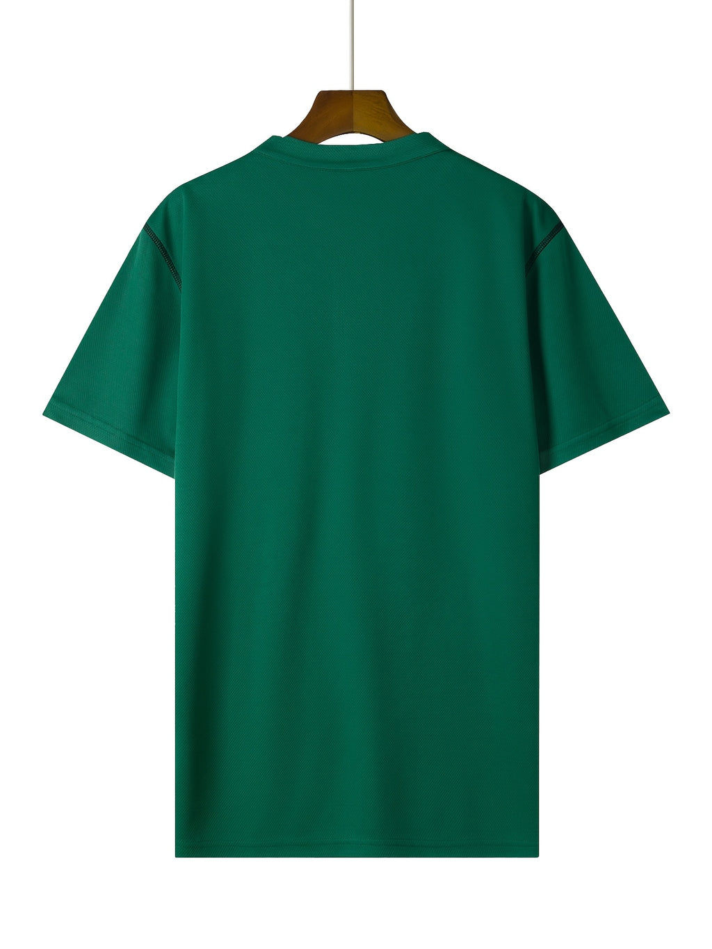 2025 Summer New Arrival Men's Color-Block Striped Short-Sleeve Henley Shirt, Cool and Breathable - Dark Green