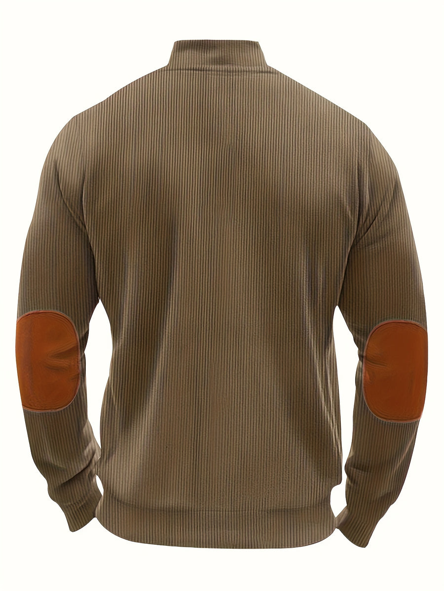 Men'S Casual Jacket, Stylish And Versatile, Spring And Autumn Windbreaker for Men, Featuring a Color-Block Design, Suitable for Dry Cleaning - Perfect for Everyday Wear And Outdoor Commuting - Khaki