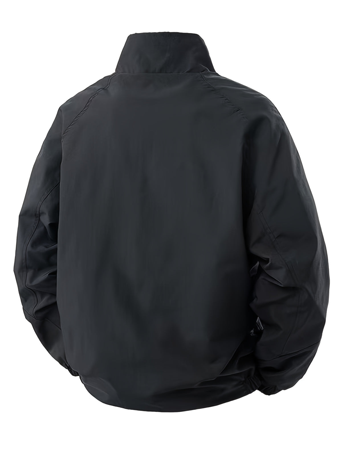 A Spring-Autumn Men'S Multi-Pocket Striped Sports Coat, a High-Quality School-Style Dress Shirt with a Campus Feel, a Comfortable Casual Windproof Jacket for Daily Use, a Stylish Bold Stripe Design for Street Fashion, And an Affordable Jacket - Black