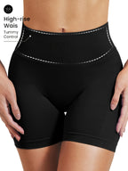 3pcs Set Women'S Spring Summer New Seamless High-Waist Shorts, Waist-Cinching Butt Lift, Suitable for And - Pink+Black+Dark Gray