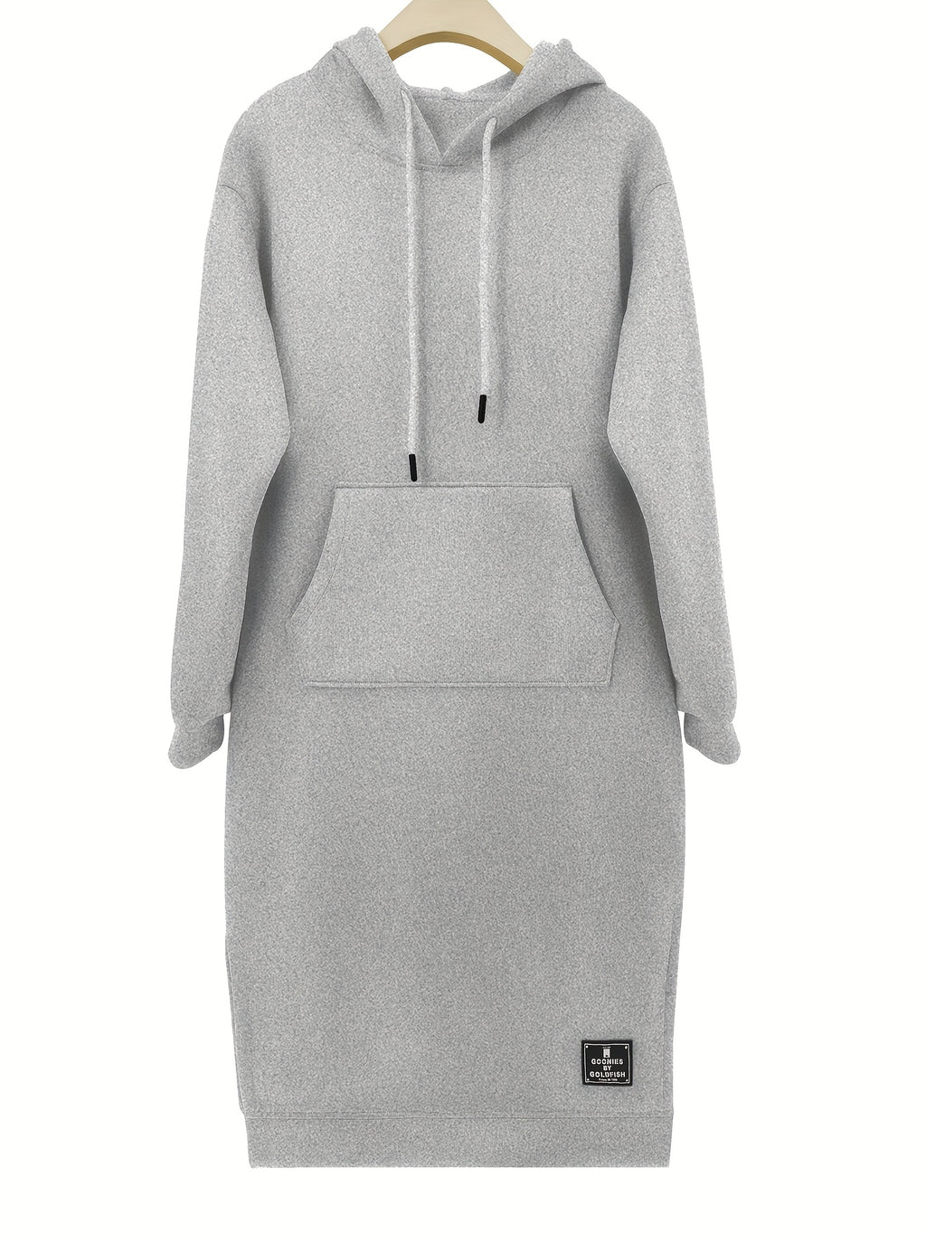 Women's Pullover Hoodie Dress for Autumn and Winter - Grey