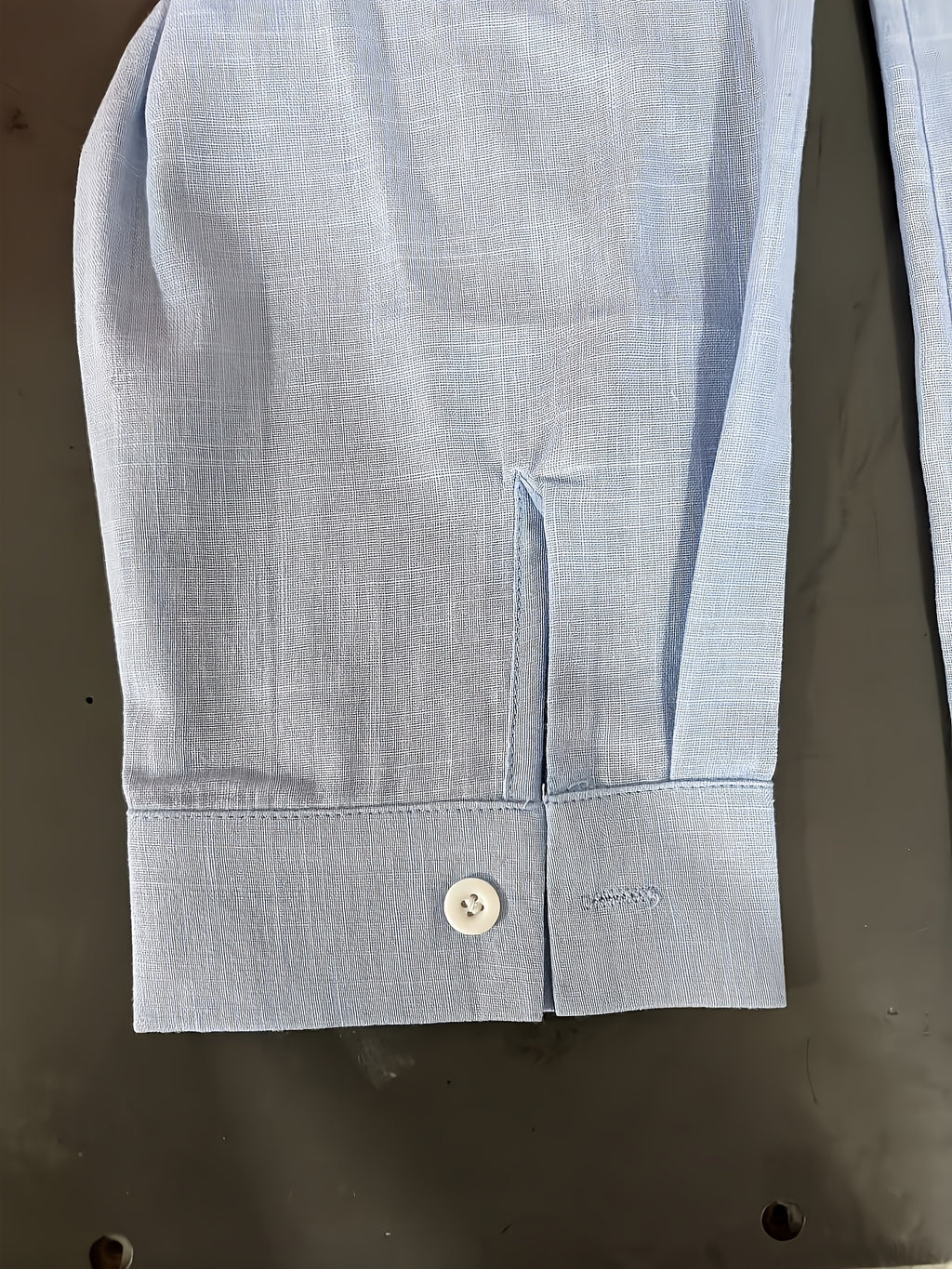 Men'S Fashion Striped Bamboo Rayon Rayon Rayon Joint Long-Sleeved Shirt - Sky Blue