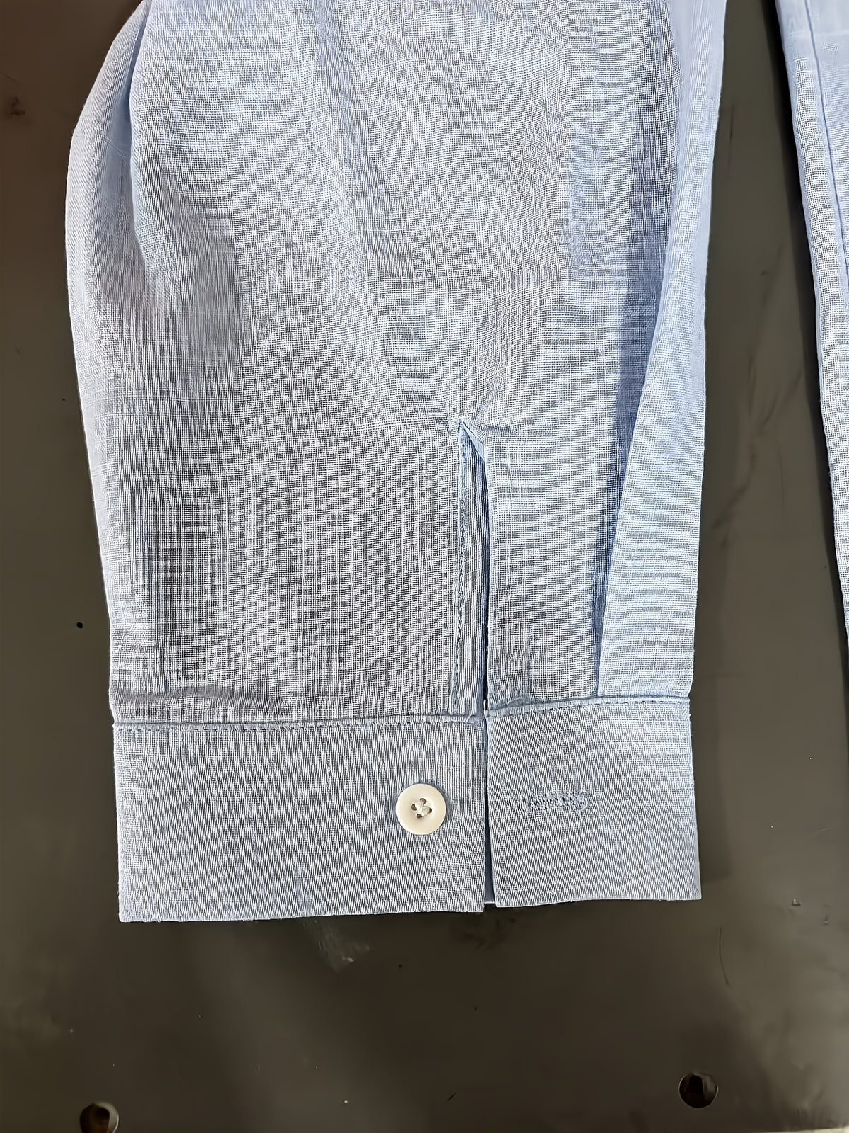 Men'S Fashion Striped Bamboo Rayon Rayon Rayon Joint Long-Sleeved Shirt - Sky Blue
