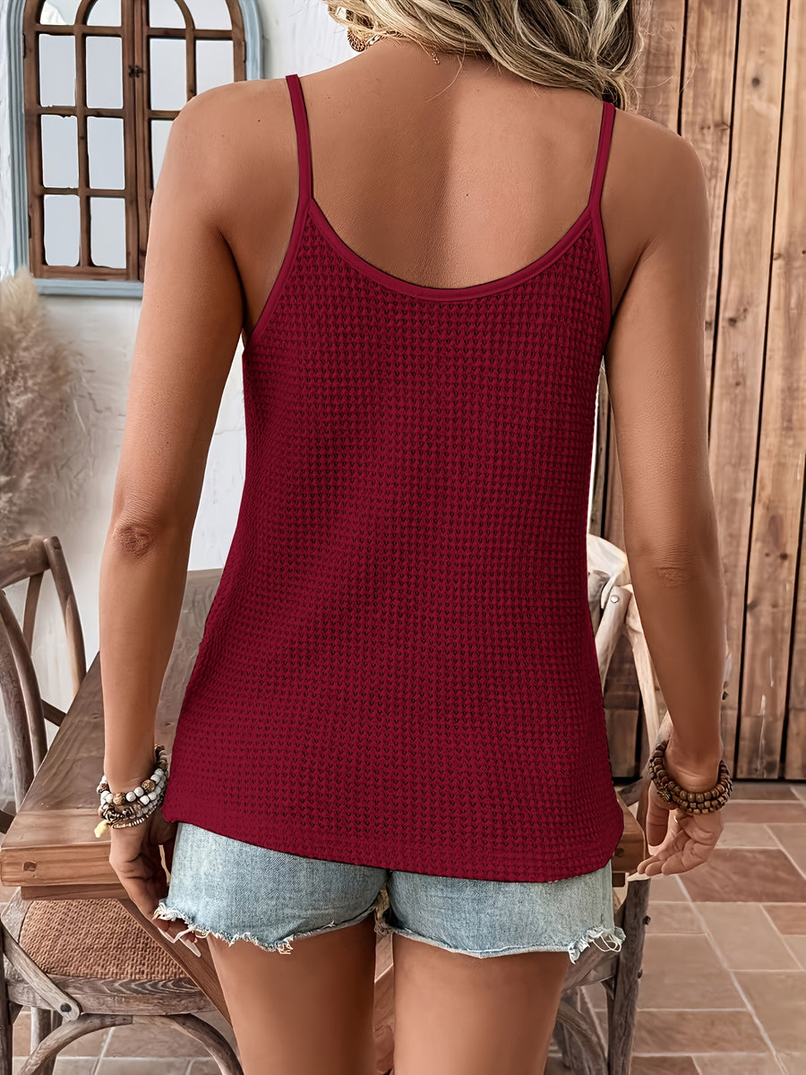 Women's Casual Fashion Tank Top - Red