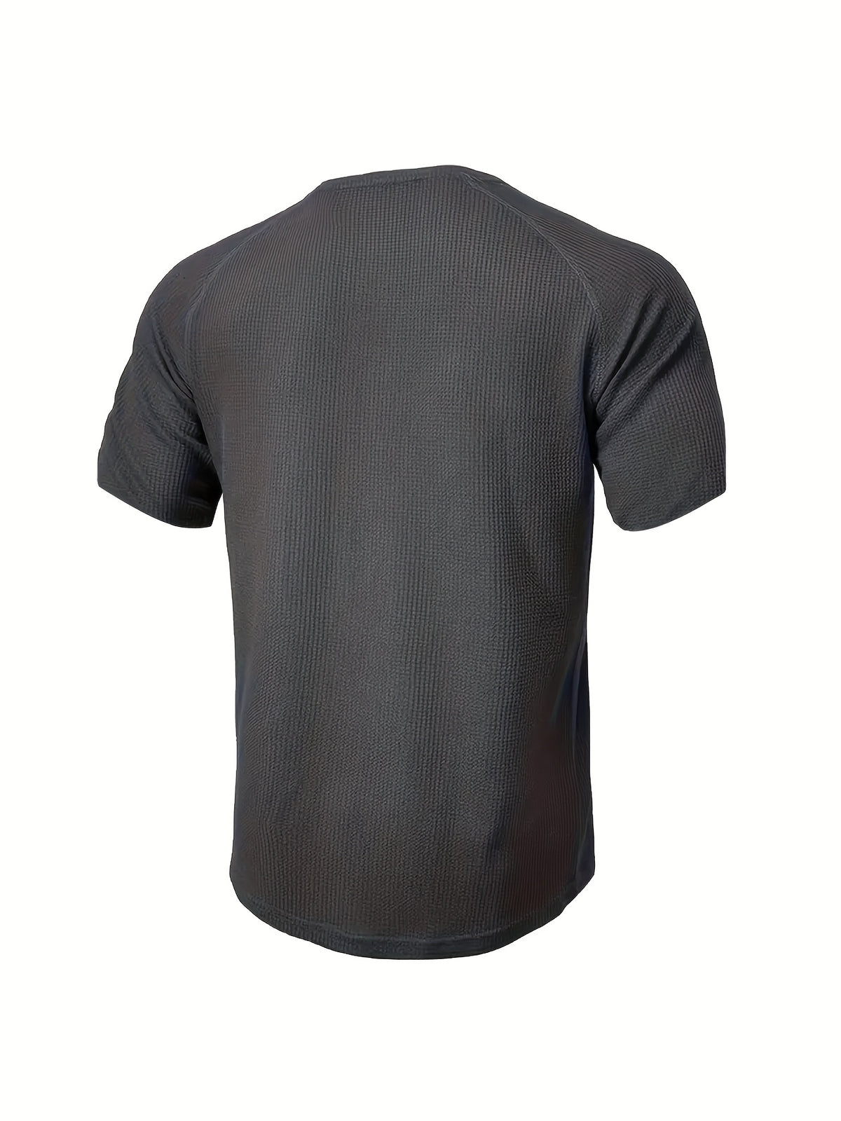 (Set of 3) Men'S Loose-Fitting Solid Color Henley Short-Sleeve, Round Neck Half-Button T-Shirt, Suitable for Outdoor Activities in Spring And Summer. - Dark Gray Light Gray Army Green