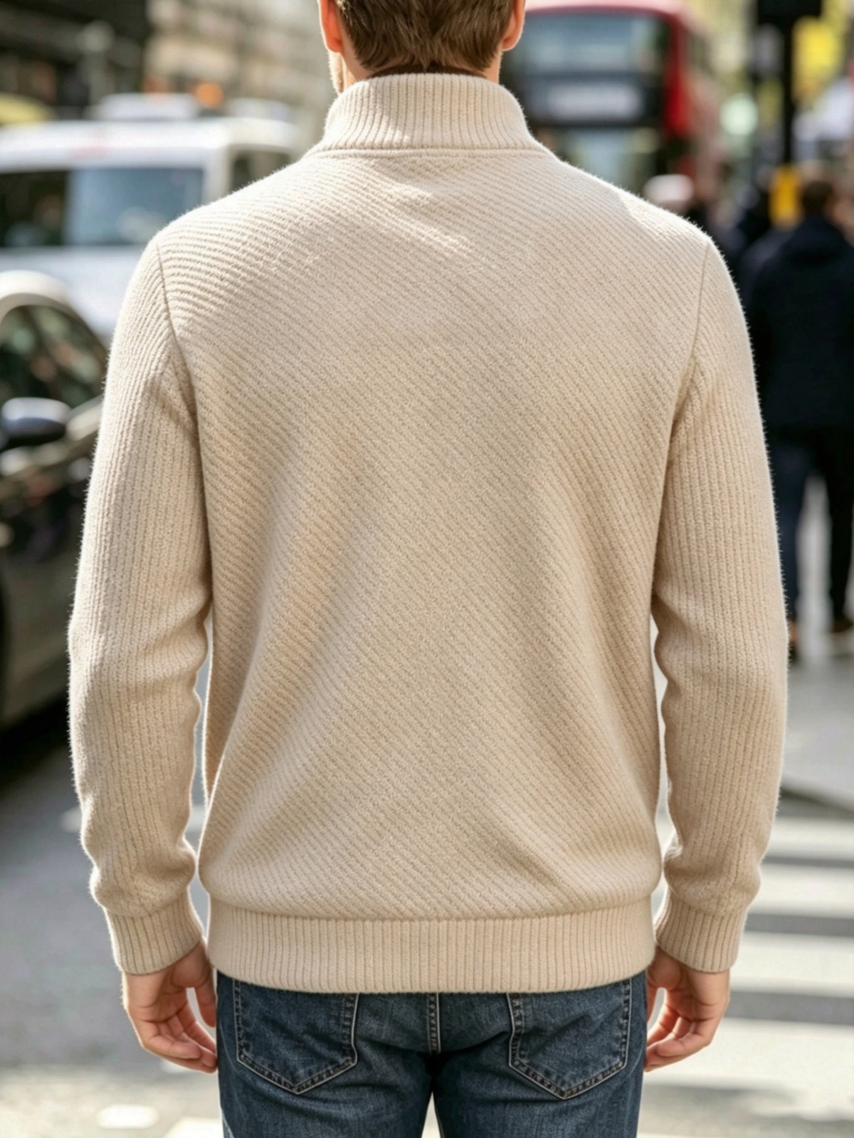 Men's New Spring/Autumn Baseball Collar Jacket, Fashionable Business Casual Outerwear, Versatile Long-Sleeve Jacket, Suitable for Office Workers and White-Collar Men for Casual Outings and Daily Commutes, Comfortable and Stylish Solid Color Jacket - Khaki