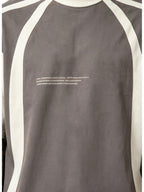 Men's Gray & White Color-Block T-Shirt - Breathable Short Sleeve Round Neck Top with Contrast Line Design | Loose Fit Suitable for American/European Casual Wear, Machine Washable Summer Shirt for Gym, Everyday Outfits & Layering - Mixed colors