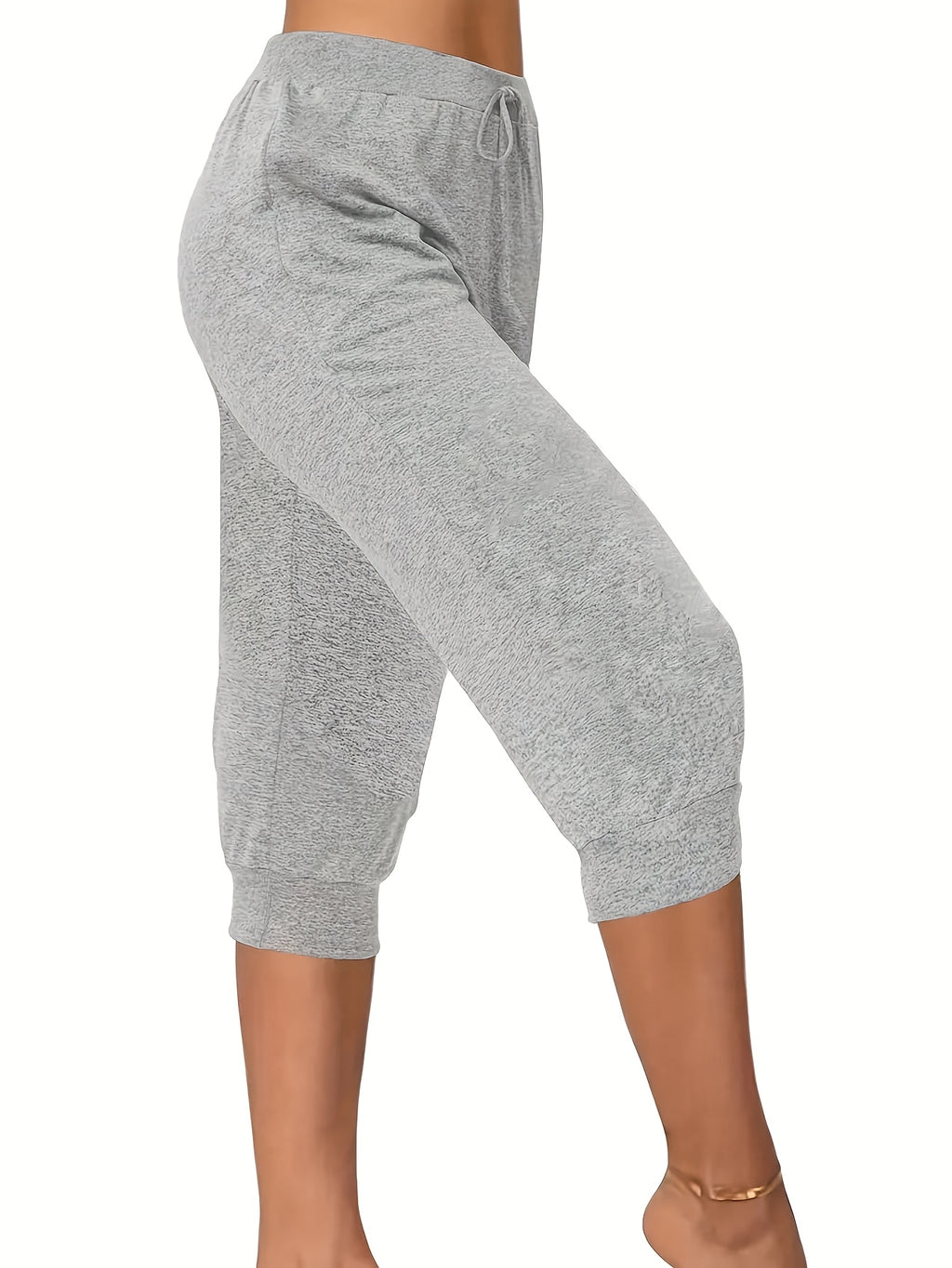 Women'S Fashion Geometric Pattern Casual 7-Inch Shorts - Grey