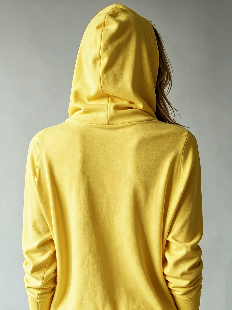 Women's Casual Hooded Cardigan, Button-Up Long Sleeve Top, Lightweight Loose Hooded Outerwear, Suitable for Daily/Commute/Vacation Multi-Scene Wear, Gavin - ginger-colored