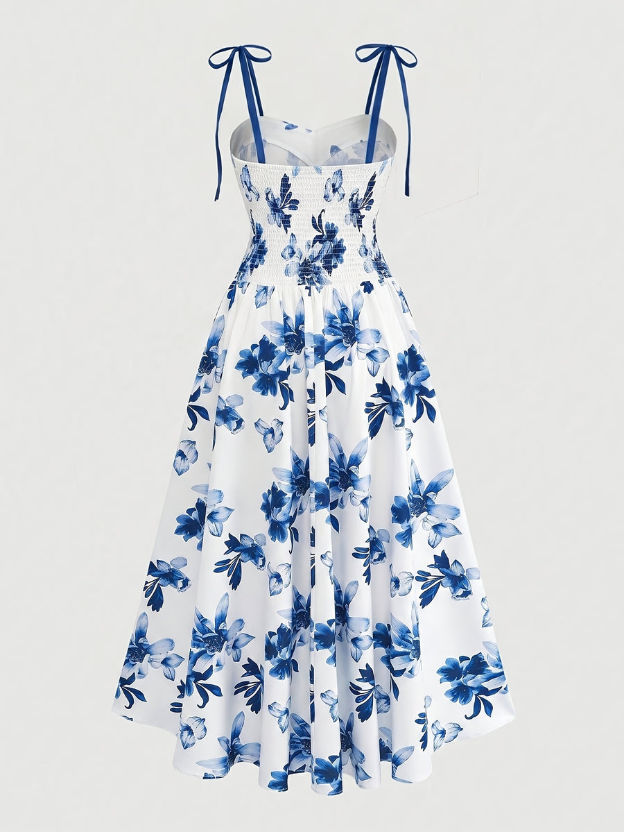 Elegant Sleeveless Dress, Perfect for Vacation Beaches, Streets, and Other Occasions, New Spring/summer Style - Blue
