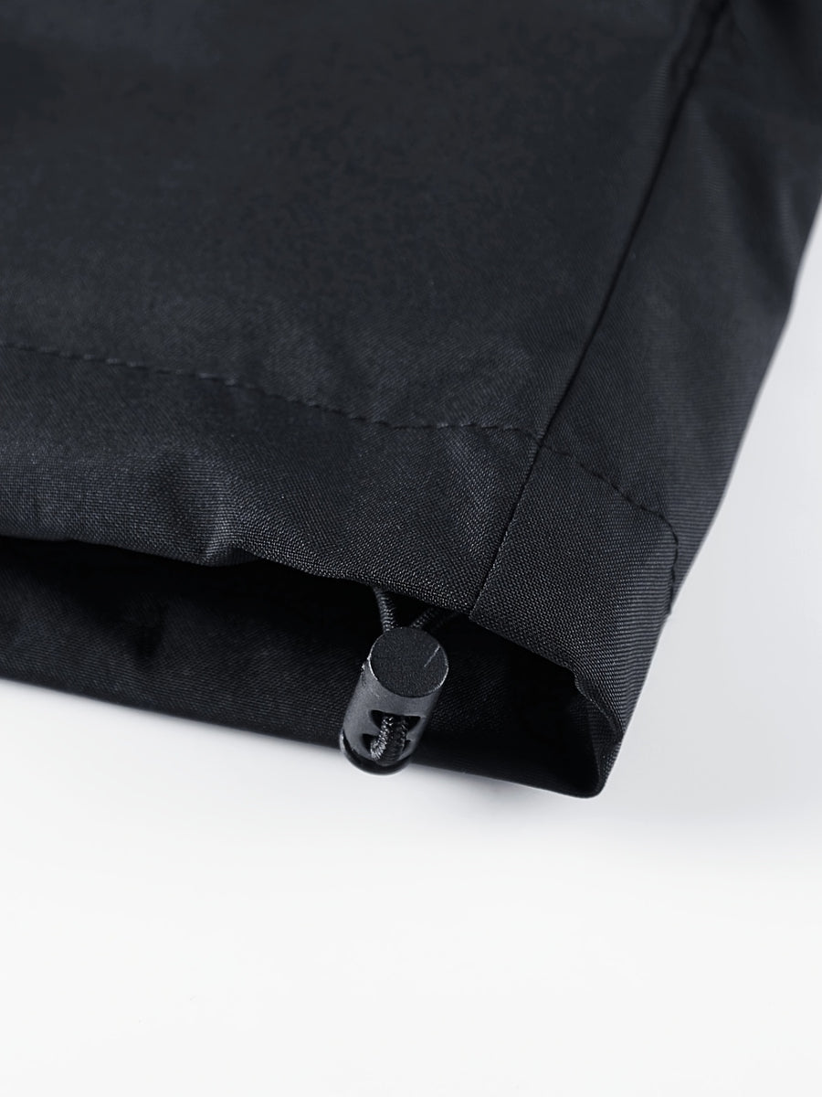 Men'S Contrast Color Hooded Jacket with Drawstring Hem, Elastic Cuffs, Outdoor Casual Sports Coat Suitable for Spring/Autumn Outfits, Parties, And Gifts for Boyfriend/Husband - Deep Grey