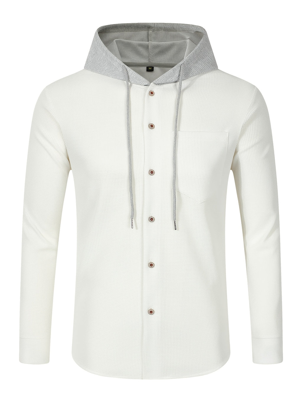 New Casual High-Quality Solid Color Outerwear Shirt Fashion Jacket - Soft, Breathable, Long Sleeve, Button-Up, Chic Design - Perfect for Spring, Autumn, Daily Wear, Outdoors - White