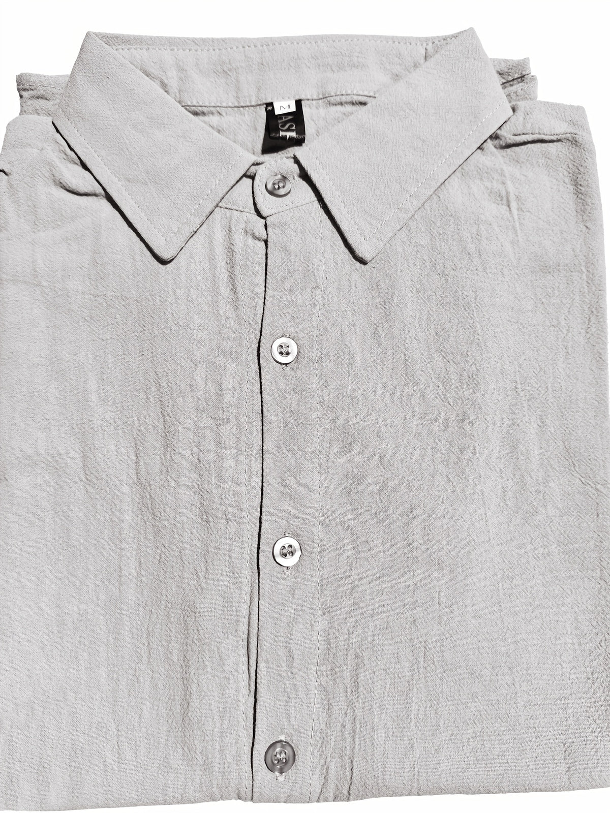 Casual Men's Pure-color Long-sleeved Shirt, a Classic and Versatile Button-up Cardigan, Skin-friendly, Breathable, and of Good Texture. Available in Multiple Colors, It Is the First Choice for Daily Commuting, Shopping, and Going Out. - Grey
