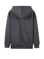 Plus Size - Plus Size - Plus Size Women'S Casual Autumn And Winter Letter Print Sweatshirt, Long Sleeve Pocket Hooded Zip Jacket, Women'S, Hoodie - Dark Gray