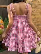 French-Style Vintage Spring/Summer New Lace Patchwork Spaghetti Suspender Dress, Sweet and Versatile, Casual Vacation Dress - Mixed colors