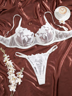 Plus Size Sexy Lingerie Set 2026 Women's Pure Desire Fun Underwear and Panty Set - White