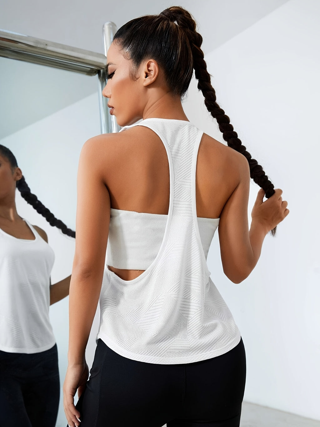 Western Women'S Commuter Athletic Style Vest Top - White