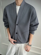 Men'S Soft Shell Jacket, 1pc Men'S Fashionable Easy Versatile Casual Jacket Outerwear Top, Loose Fit, Comfortable Stretch Fabric, Suitable for Daily Casual Wear - Grey