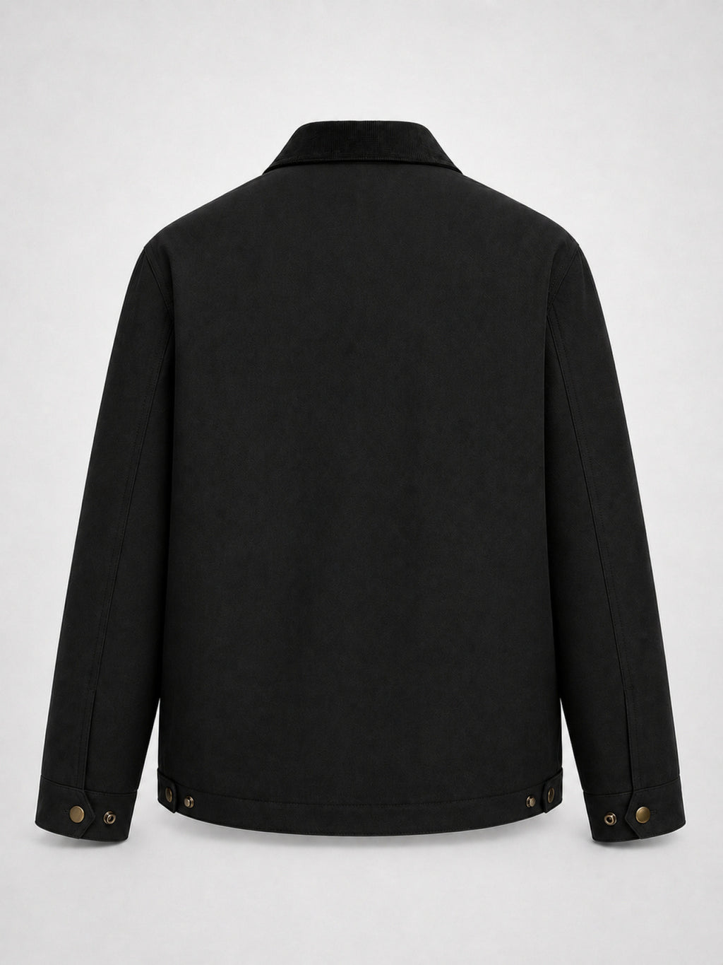 2026 American Retro Work Jacket Men'S Corduroy Lapel Sports Commuter Casual Outerwear Jacket - Black