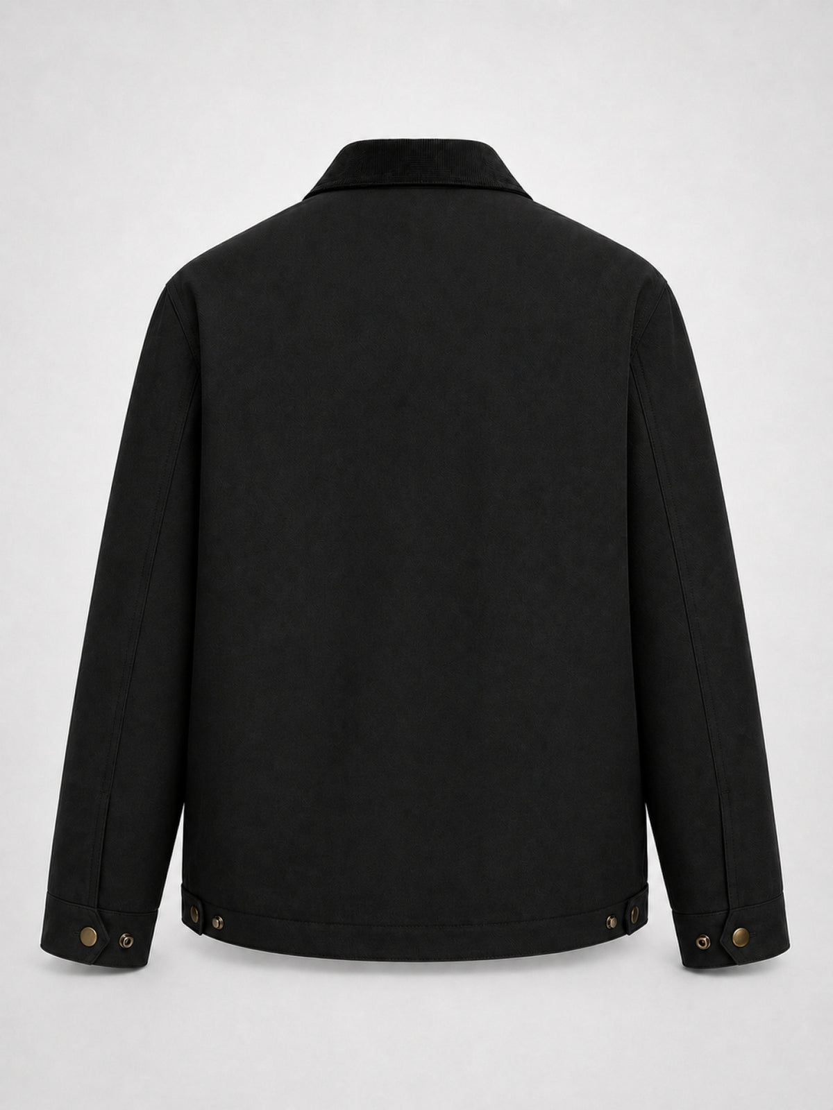 2026 American Retro Work Jacket Men'S Corduroy Lapel Sports Commuter Casual Outerwear Jacket - Black