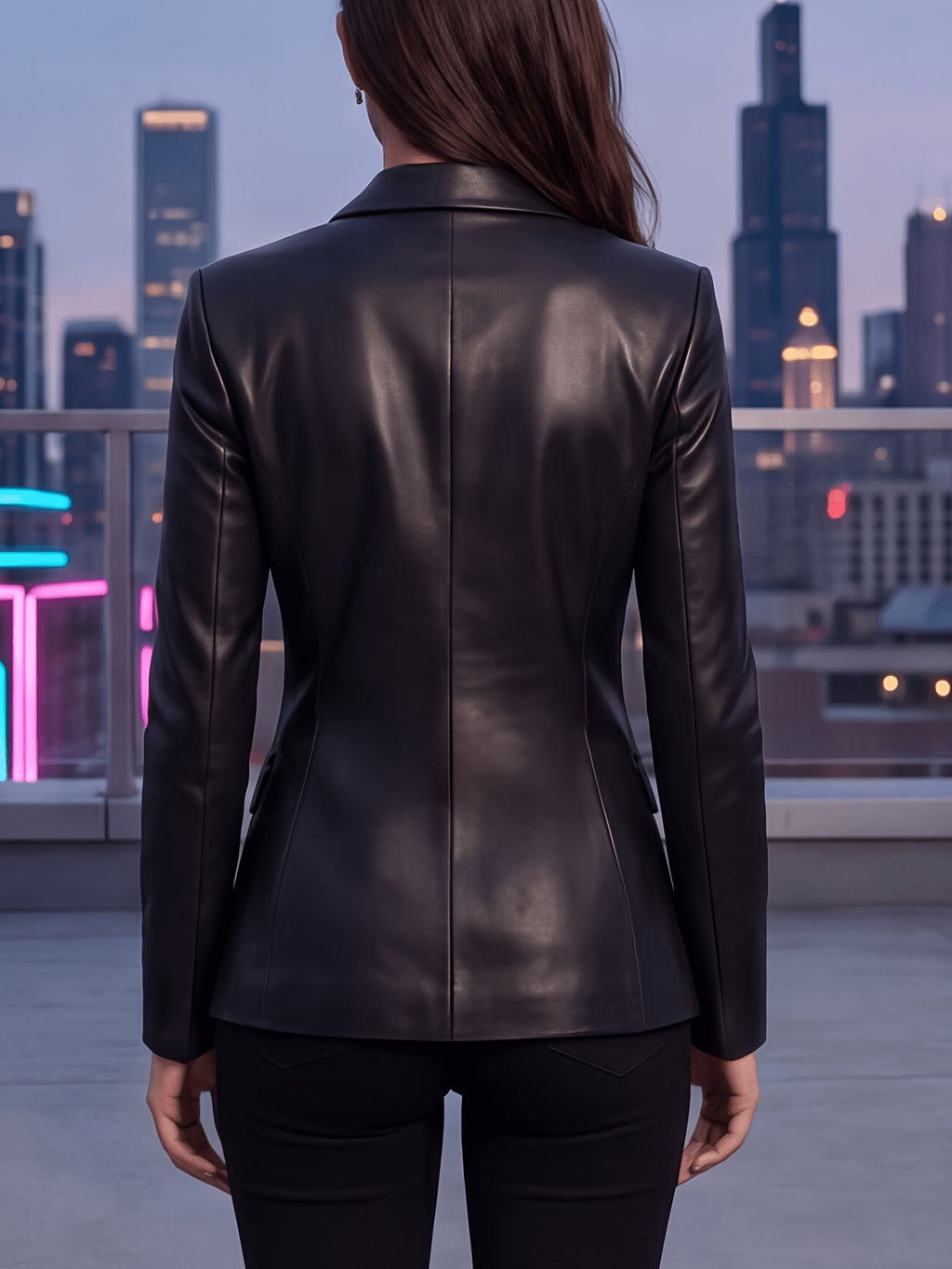 Summer New Arrival Commuter Elegant Single-Breasted Lapel Real Pockets with Lining Long Sleeve Waist-Cinching Slim Fit Women'S Blazer - Black