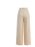 Summer High-Waisted Wide-Leg Pants for Women, High-Quality Draped Loose Straight-Leg Trousers, Casual Pants, Thin Style + Talan - Apricot