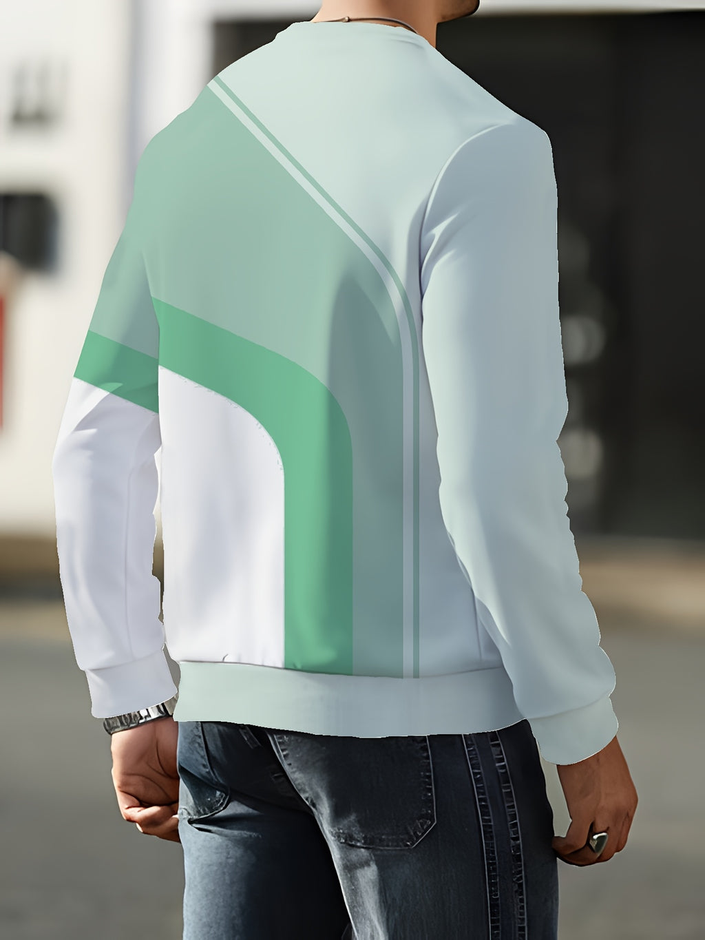 Men's Crew Neck Sweatshirt, New Spring/Autumn Crew Neck Top, Trendy Men's Crew Neck Sweatshirt - Mixed Color 4