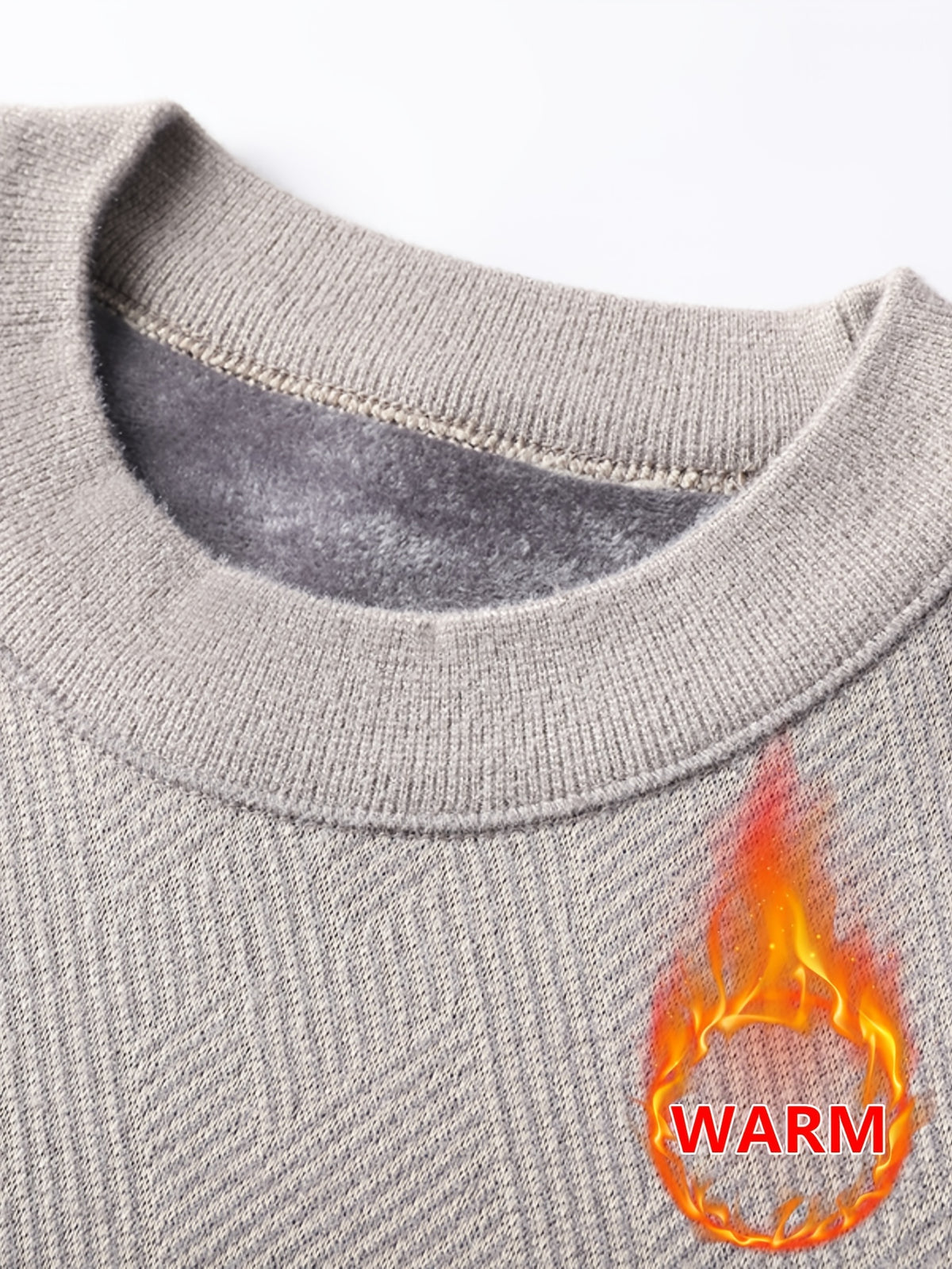 Minimalist Urban -Lined Crew Neck Knit Sweater for Warmth and City Casual Style - Camel